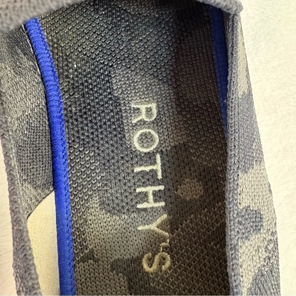 Rothy's The Original Slip On Sneakers in Gray Camo Print Size 8.5